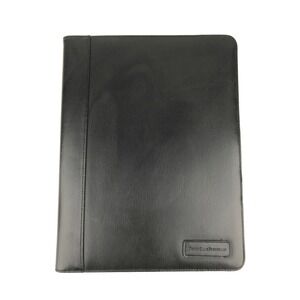 Perry Ellis Portfolio Folio Black Leather Business Organizer Calculator‎ Notepad